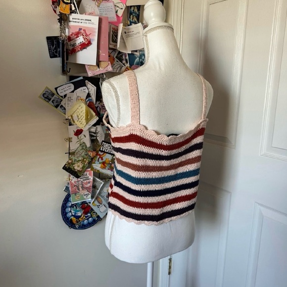 Chufy Gone Jammin Striped Knit Tank Top Medium - Picture 3 of 5